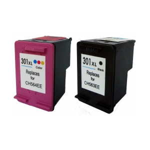 Tinteiros Reciclados HP 301 XL Conjunto BK/COR