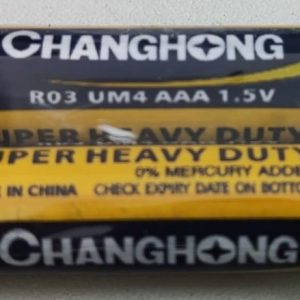 Pilhas Baterias Alcalinas R03 AAA 1,5V Changhong 2 unid.