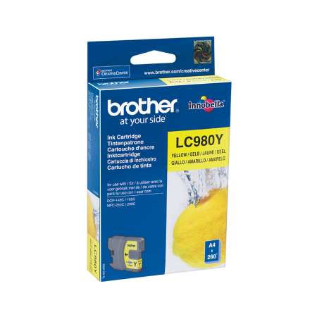 Tinteiro Brother Original LC980 Amarelo (LC980Y)