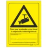 Placa de sinalização PVC p/ videovigilância (c/ nº de câmaras)