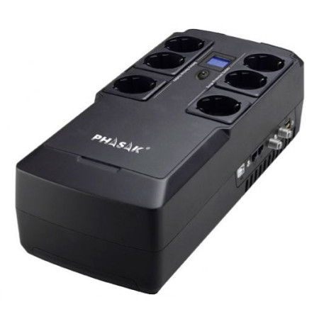 UPS Phasak Kryptos 800 VA USB + RJ + USB Charger