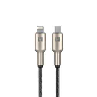 CABO HALFMMAN BUBBLE ZINC USB-C PARA LIGHTNING PD PRETO