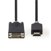 Cabo Hdmi-Dvi Conector Hdmi - Dvi-D 24 Pinos .