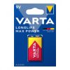 Pilha Alcalina LongLife Max Power 6LR61 9V - VARTA
