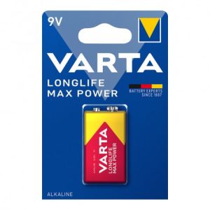 Pilha Alcalina LongLife Max Power 6LR61 9V - VARTA