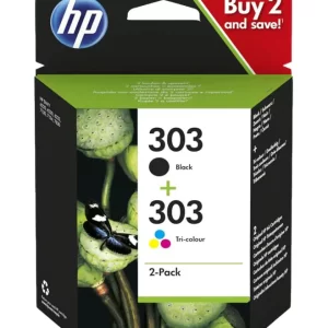 MultiPack 2 Tinteiros HP 303 Preto / Tri-color Originais 3YM92AE