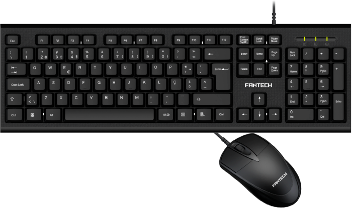 Combo Teclado + Rato Fantech Business KM601 Preto