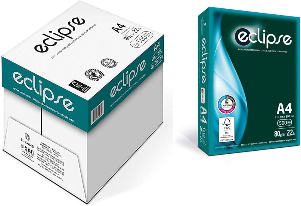 Papel fotocopia inapa eclipse a4 80gr resma 500 fls