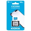 Cartão Memória Kioxia Exceria C10 UHS-I U1 microSDHC 64GB + Adaptador SD