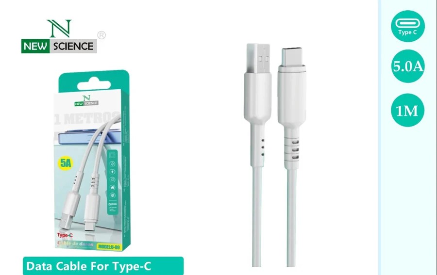 Cabo USB para TYPE C 5A U-09 1M NEWSCIENCE