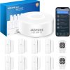AGSHOME, kit de alarme residencial WiFi com 11 unidades, kit de segurança residencial com 120 dB, bateria de reserva de 8 horas e compatível com Alexa