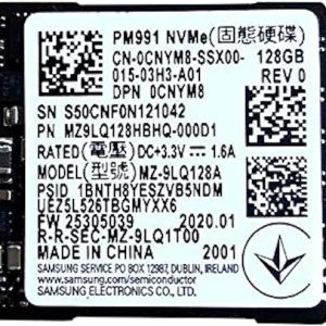 Samsung PM991 Internal SSD, 128GB PCIe Gen3 x4 NVMe Solid State Drive, M.2 2230 M