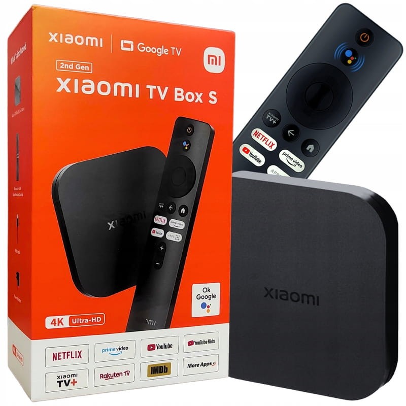 Xiaomi Mi TV Box S 2nd Gen UltraHD 4K 8GB WiFi Preto - Android TV