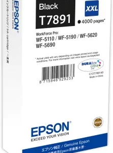 Tinteiro Epson T7891 XL Preto Original (C13T789140)