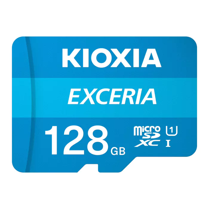 Cartão Memória Kioxia Exceria C10 UHS-I U1 microSDXC 128GB + Adaptador SD
