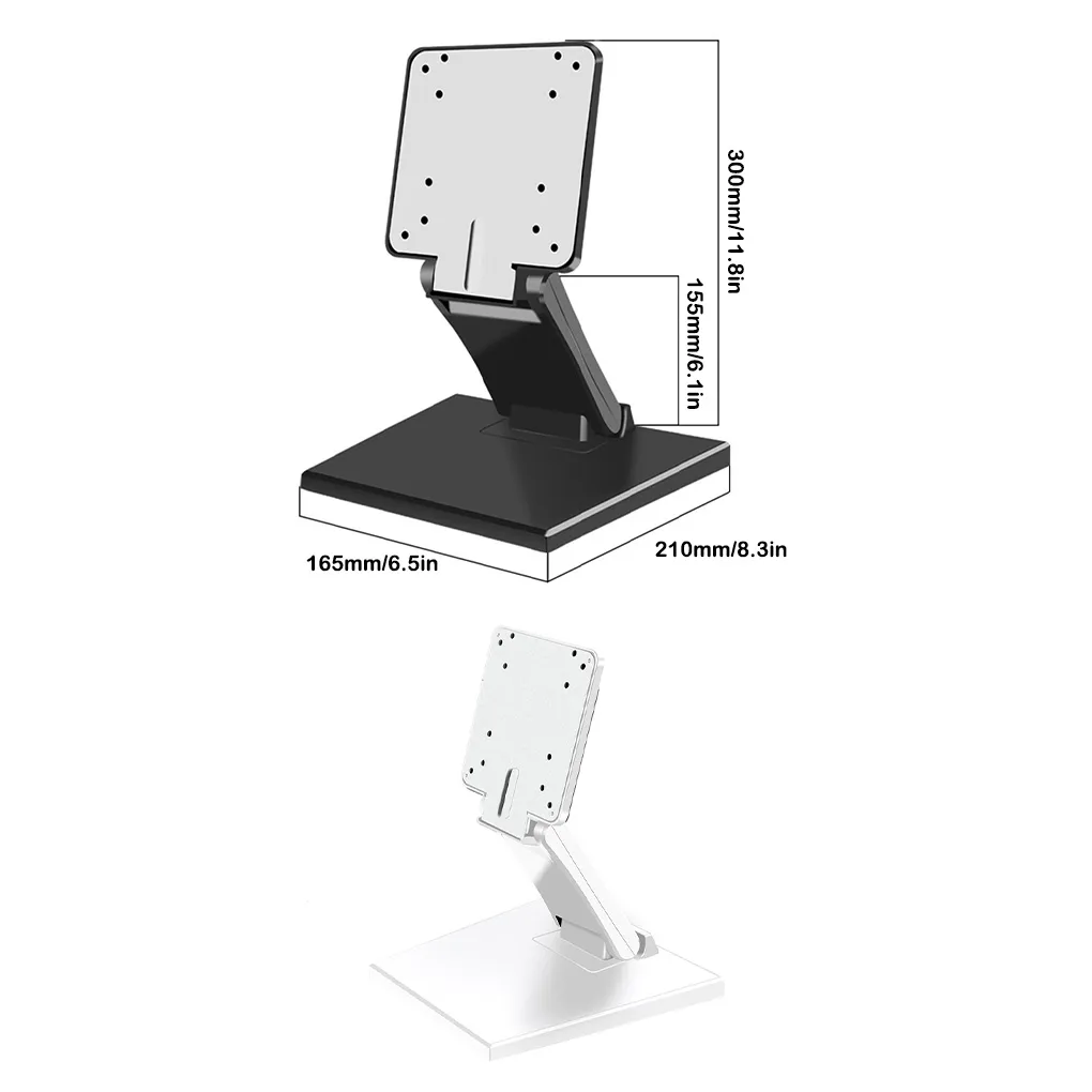 Suporte para monitor de mesa dobrável de 75 mm para PC com ajuste de altura