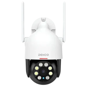 Câmara de segurança IP DEKCO DC5L 2K QHD WiFi visão noturna a cores Google Assistant/Alexa Branco