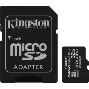 Cartão Memória Kingston Canvas Select Plus C10 A1 UHS-I microSDHC 32GB + Adaptador SD
