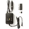 Nedis DCPA004 - Fonte de alimentação c/ ficha isqueiro 12..24VDC > 1,5/3/4,5/6/7,5/9/12V DC 6W 2.0A + 6 adaptadores DC